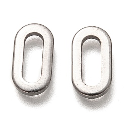 Stainless Steel Color 304 Stainless Steel Linking Rings, Oval, Stainless Steel Color, 12x6.5x1.3mm, Inner Diameter: 8x3mm