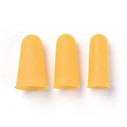 Orange Silicone Finger Protector, Heat Resistant Anti-slip Fingers Covers, Hot Glue Gun Finger Caps, Orange, 45x25mm, Inner Diameter: 22mm, about 3pcs/set