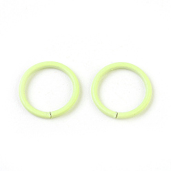 Зелено-Желтый Железные соединительные колечки, открытые кольца прыжок, зеленый желтый, 18 датчик, 10x1 мм, внутренний диаметр: 8 мм