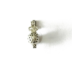 Ladybug Tibetan Style Alloy Bead Cage Pendants, for Chime Ball Pendant Necklaces Making, Ladybug, 10~35mm