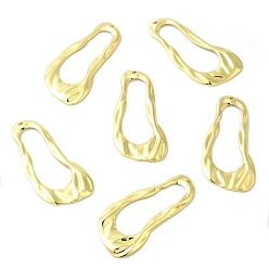 Golden Iron Pendants, Irregular Shape Charm, Golden, 44x23.5x2mm, Hole: 1.2mm