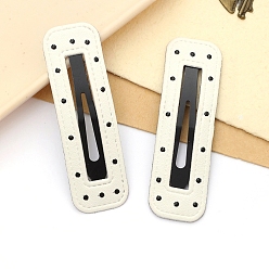 Rectangle Застежка-молния из сплава, аксессуары для волос для женщин и девочек, прямоугольные, прямоугольные, 75x22 мм