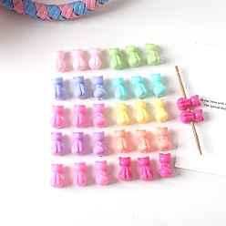 Mixed Color Opaque Acrylic Beads, Cat, Mixed Color, 14.8x8.4mm, Hole: 2.6mm, about 900pcs/500g