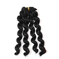 Black Imitated Mohair Long Curly Hairstyle Doll Wig Hair, for DIY Girl BJD Makings Accessories, Black, 5.91~39.37 inch(150~1000mm)