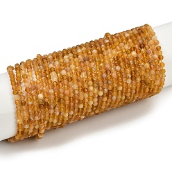 Желтый Опал Природные желтые опал бусины пряди, граненые, круглые, 3 мм, отверстие : 0.6 мм, около 120 шт / нитка, 15.35'' (39 см)