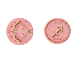 Sagittarius Twelve Twelve Constellations Food Grade Eco-Friendly Silicone Focal Beads, Sagittarius, 25mm