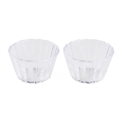 Прозрачный Мини-пластиковая чашка для яичного пирога с имитацией яиц, Миниатюрный пейзаж, кухонная модель, аксессуары для кукольного домика, украшения, прозрачные, 37x21 мм