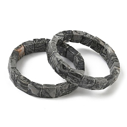 Камень Карты Браслеты из натуральных бусин из картографического камня для женщин и мужчин, внутренний диаметр: 2-1/4~2-3/8 дюйм (5.55~5.95 см)