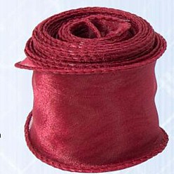 Fuego Ladrillo Cinta de poliéster con alambre, para lazo, flor, decoración de regalo, ladrillo refractario, 1-5/8 pulgada (40 mm), aproximadamente 10.00 yardas (9.14 m) / rollo