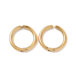 Golden 304 Stainless Steel Clip-om Earring, Round, Golden, 19x2.5mm