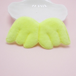 Green Yellow Cloth Embossing Wings, with Plush, Decorate Accessories, Green Yellow, 40x85mm