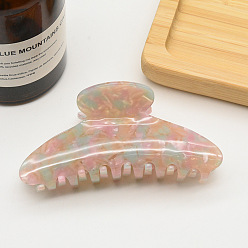 Pink Large Cellulose Acetate(Resin) Hair Claw Clips, Tortoise Shell Non Slip Jaw Clamps for Girl Women, Pink, 110mm