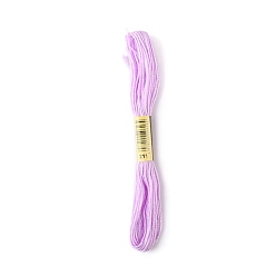 Plum Polyester Embroidery Threads for Cross Stitch, Embroidery Floss, Plum, 0.15mm, about 8.75 Yards(8m)/Skein