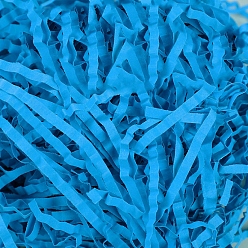 Cornflower Blue Raffia Crinkle Cut Paper Shred Filler, for Gift Wrapping & Easter Basket Filling, Cornflower Blue, 3mm, 30g/bag
