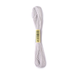 WhiteSmoke Polyester Embroidery Threads for Cross Stitch, Embroidery Floss, WhiteSmoke, 0.15mm, about 8.75 Yards(8m)/Skein