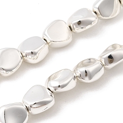 с Покрытием Серебра Стеклянные бусины с гальваническим покрытием , твист, со серебряным покрытием, 11~11.5x10.5x6.5 мм, отверстие : 1 мм, около 36 шт / нитка, 15.75'' (40 см)