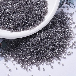 (DB1486) Прозрачный Серо-коричневый Блеск Бусины miyuki delica, цилиндр, японский бисер, 11/0, (дБ 1486) прозрачный темно-серый блеск, 1.3x1.6 мм, отверстие : 0.8 мм, Около 2000 шт / 10 г