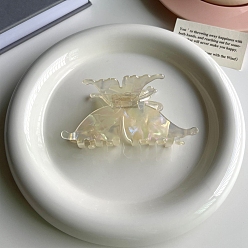 Морская Ракушка Заколки-когти из ацетата целлюлозы в форме бабочки, аксессуары для волос для женщин и девочек, цвет морской раковины, 100x50 мм