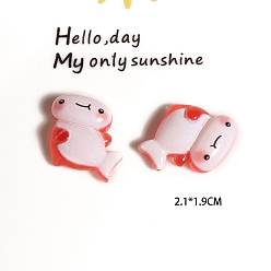 Dolphin Симпатичные морские организмы серия смоляные кабошоны, поделки аксессуары для волос, дельфин, 21x19 мм