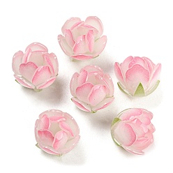 Pink Perle acrylique, fleur, rose, 16~16.5x16mm, Trou: 1.5mm