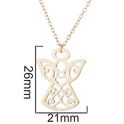 golden Fashionable and Minimalist Guardian Pendant Collarbone Chain for Women - Angel Necklace