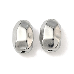 Платинированный Самородки латунные бусины, долговечный, Реальная платина, 11.5x7x6 мм, отверстие : 1 мм