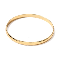 Золотой 304 Простые браслеты из нержавеющей стали для женщин и мужчин, ионное покрытие (ip), долговечный, золотые, внутренний диаметр: 2.56 дюйм (6.5 см)