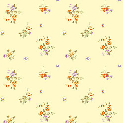 Flower Miniature Wallpapers, for Dollhouse Bedroom Decoration, Rectangle, Flower Pattern, 297x210mm