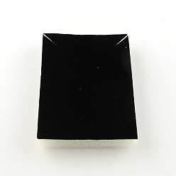 Black Rectangle Sponge Mat For Pendant & Necklace Display, Black, 8x6x1.5cm