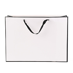 White Rectangle Paper Bags, with Handles, for Gift Bags and Shopping Bags, White, 35x48x0.6cm