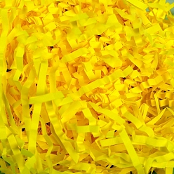 Yellow Raffia Crinkle Cut Paper Shred Filler, for Gift Wrapping & Easter Basket Filling, Yellow, 3mm, 30g/bag