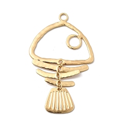 Fish Brass Big Pendants, Cadmium Free & Nickel Free & Lead Free, Real 18K Gold Plated, Fish, 111x66.5x6mm, Hole: 6.5mm