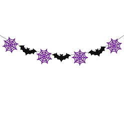 Bat Paper Banner & Streamer, for Halloween Theme Festive & Party Decoration, Bat, 110~167x170~220mm, 7pcs/set