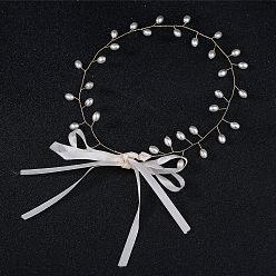 golden style 1 Minimalist Handmade Pearl Twisted Bead Soft Chain Hairband - Bridal Wedding Headpiece Girl Hair Chain.