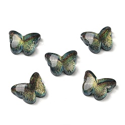 Кокосово-Коричневый K 9 стеклянные кабошоны, с блеском порошок, бабочка, кокосового коричневый, 6.2x7.9x2.5 мм
