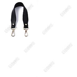 Черный 1ручки для сумок из поликарбоната и искусственной кожи, Сплав с застежкой омар, для замены ремней для мешков, золотой свет, чёрные, 36.5x3x0.35 см