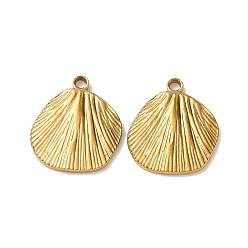 Золотой Ионное покрытие (ip) 304 подвески из нержавеющей стали, лист, золотые, 22.5x19.5x2 мм, отверстие : 2 мм