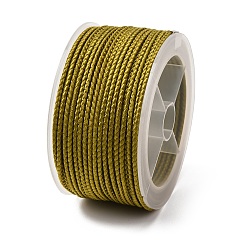 Светло-зеленый Коричневый Полиэстер плетеный шнур, оливковый, 2 мм, около 21.87 ярдов (20 м) / рулон