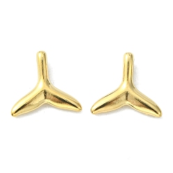 Настоящее золото 14K 304 подвески из нержавеющей стали, прелести хвоста русалки, реальный 14 k позолоченный, 14.5x16x5 мм, отверстие : 1.9 мм