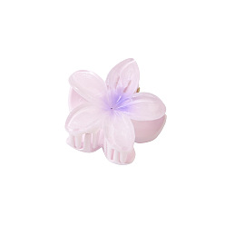 Medium Orchid Flower Shape Plastic Claw Hair Clips, Hair Accessories for Women Girl, Medium Orchid, 40mm