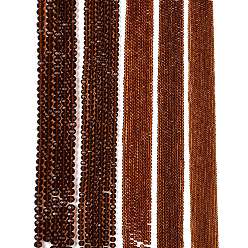 Темно-Золотистый Стеклянные бусины, граненые, рондель, темные золотарник, 4 мм, отверстие : 0.9 мм, около 105~110 шт / нитка, 38~39 см