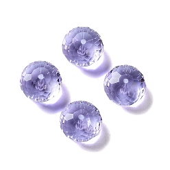 Лиловый Стекло k9 стекло, имитация Австрийские кристаллические шарики, граненые, рондель, сирень, 12x8 мм, отверстие : 1 мм