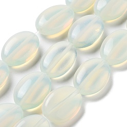 Opalite Opalite Beads Strands, Flat Oval, 18~18.5x13~13.5x6~6.5mm, Hole: 1.2mm, about 11pcs/strand, 7.76 inch(19.7cm)