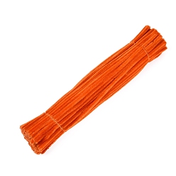 Coral Pipe Cleaners, DIY Chenille Stem Tinsel Garland Craft Wire, Coral, 300~305x5~7mm, about 95~100 strip/bundle