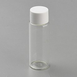 White Glass Refillable Bottle, with Plastic Screw Lid, for Essential Oils Aromatherapy Lab Chemical, White, 7.1cm, Capacity: 20ml(0.68fl. oz)