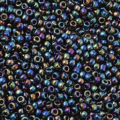 (86) Metallic AB Iris Тохо 8/0 круглые бусины, японский бисер, (86) металлическая ирисовая диафрагма, 3 мм, отверстие : 1 мм, Около 1110 шт / 50 г