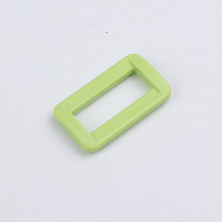 Light Green Plastic Rectangle Buckle Ring, Webbing Belts Buckle, for Luggage Belt Craft DIY Accessories, Light Green, 20mm