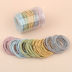 1# Candy Color [100 pieces per box] Minimalist Style Hair Ties Elastic Hairbands for Gentle Hair - Basic Headbands