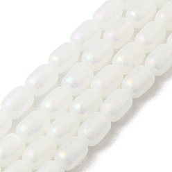 Прозрачный АВ Нити из натурального селенита, окрашенные, барабан, ясно AB, 9x6 мм, отверстие : 1.2 мм, около 43 шт / нитка, 15.35'' (39 см)