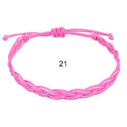 21 Bohemian Twisted Braided Bracelet for Women and Men with Wave Charm